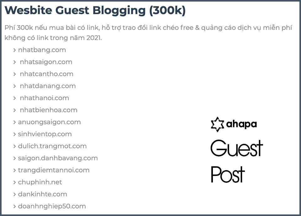 Ahapa Guest Blogging
